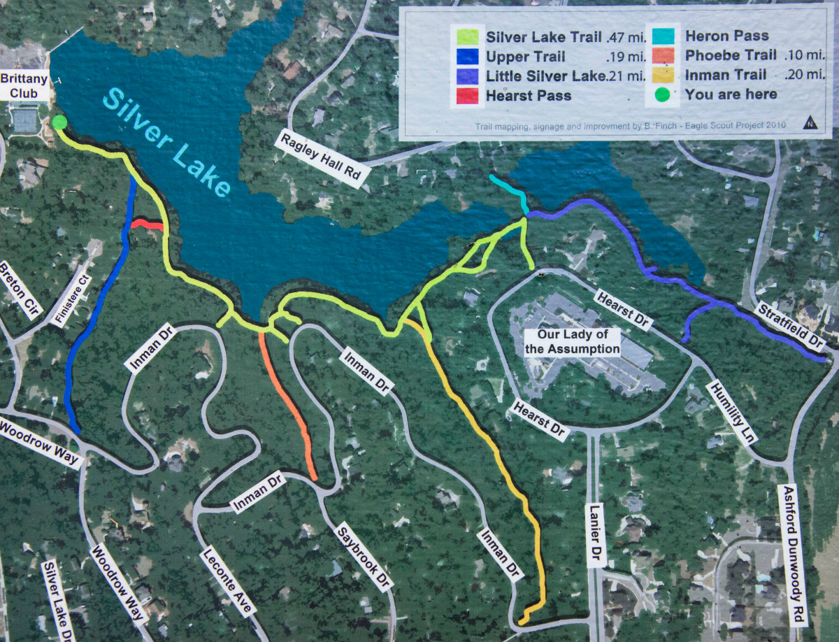 Silver Lake Trail Map Activities Around Silver Lake In Brookhaven, Georgia | Silver Lake Civic  Association